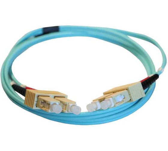 Шнур оптоволоконный Legrand OM3, многомодовый, SC/SC, 1 м, цвет морской волны 032609