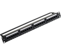 Патч-панель VENTION 24 порта, RJ-45, кат. 6, черная KGCB0