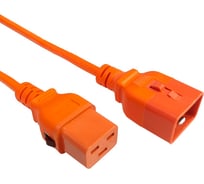 Кабель питания Filum 3x1.5 С19 - C20 с фиксацией, 220/250В, 16А, оранжевый, 0.5м FL-PC-C19F/C20F-C-0.5-OR