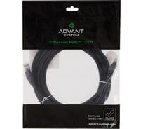 Патч-корд Advant кат. 5е, U/UTP, 4 пары (AWG24), многожильный, оболочка LSZH, цвет: черный, длина: 5 м ADV5е-PC05-LBL