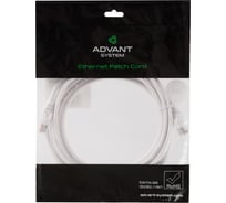 Патч-корд Advant кат. 5е, U/UTP, 4 пары (AWG24), многожильный, оболочка PVC, цвет: белый, длина: 3 м ADV5е-PC03-PW