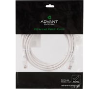 Патч-корд Advant кат. 5е, U/UTP, 4 пары (AWG24), многожильный, оболочка PVC, цвет: белый, длина: 5 м ADV5е-PC05-PW