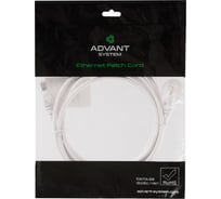 Патч-корд Advant кат. 5е, U/UTP, 4 пары (AWG24), многожильный, оболочка PVC, цвет: белый, длина: 2 м ADV5е-PC02-PW