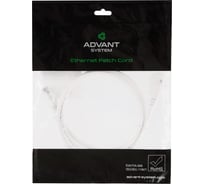 Патч-корд Advant кат. 5е, U/UTP, 4 пары (AWG24), многожильный, оболочка PVC, цвет: белый, длина: 1 м ADV5е-PC01-PW