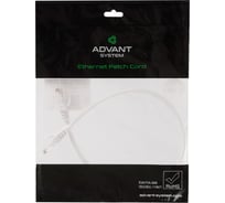 Патч-корд Advant кат. 5е, U/UTP, 4 пары (AWG24), многожильный, оболочка PVC, цвет: белый, длина: 50 см ADV5е-PC005-PW