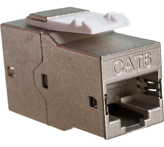 Проходной адаптер Hyperline CA2-KJ-C6-SH-BK (coupler), RJ-45(8P8C) формата Keystone Jack 444916