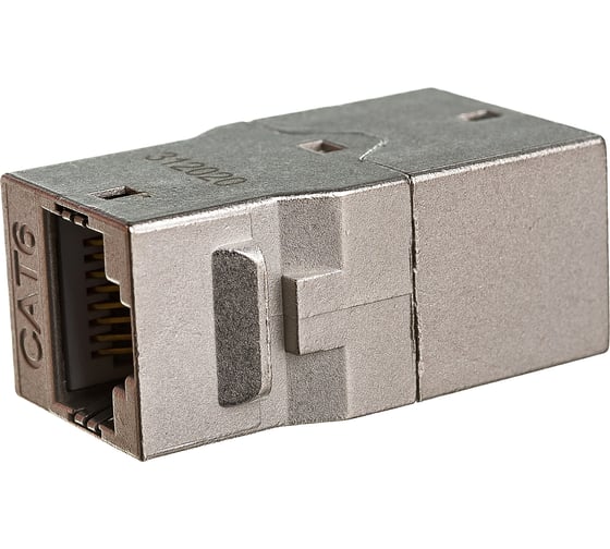 Проходной адаптер Hyperline CA2-KJ-C6-SH-BK (coupler), RJ-45(8P8C) формата Keystone Jack 444916