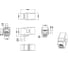 Проходной адаптер Hyperline CA2-KJ-C6-SH-BK (coupler), RJ-45(8P8C) формата Keystone Jack 444916 1