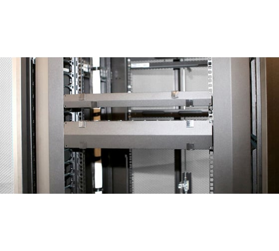 Кабельный организатор Hyperline CMF-1U-FPL106-MCOV-RAL9005 с крышкой, глубина 106 мм, 19" 481518
