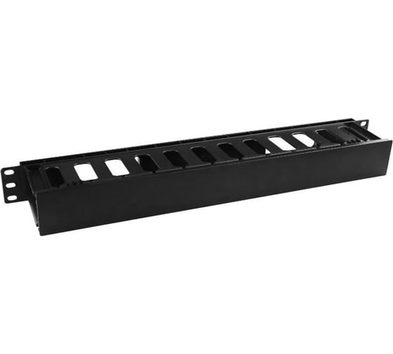 Кабельный организатор Hyperline CM-1U-D75-PL-COV пластиковый с крышкой, глубина 75 мм, 19"  481509