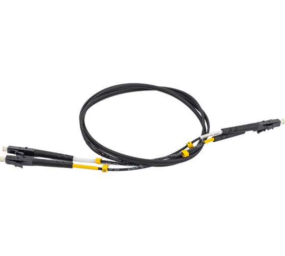 Патч-корд Hyperline FC-D2-9-LC/UR-LC/UR-H-1M-LSZH-BK волоконно-оптический (шнур) SM 9/125 (OS2), LC/UPC-LC/UPC, 2.0 мм, duplex, LSZH, 1 м, черный 225259