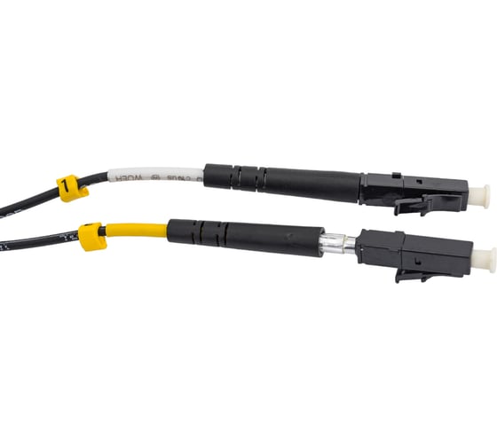 Патч-корд Hyperline FC-D2-9-LC/UR-LC/UR-H-1M-LSZH-BK волоконно-оптический (шнур) SM 9/125 (OS2), LC/UPC-LC/UPC, 2.0 мм, duplex, LSZH, 1 м, черный 225259