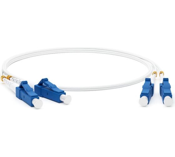 Патч-корд Hyperline FC-D2-9A1-LC/UR-LC/UR-H-5M-LSZH-WH волоконно-оптический (шнур) SM 9/125 39330