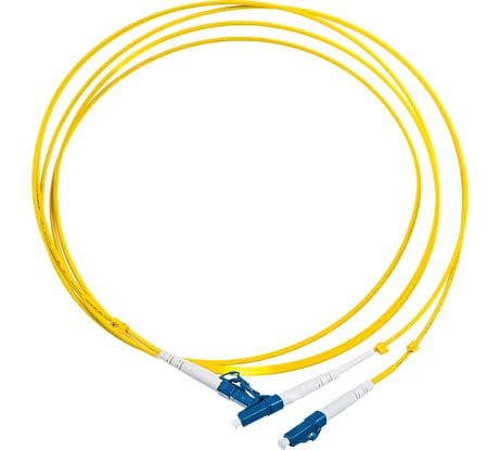 Патч-корд Hyperline FC-D2-9-LC/UR-LC/UR-H-2M-LSZH-YL волоконно-оптический (шнур) SM 9/125 28075