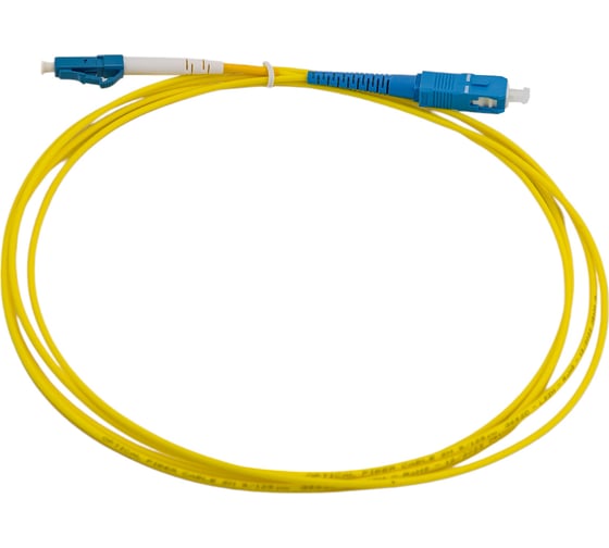 Патч-корд Hyperline FC-S2-9-LC/UR-SC/UR-H-2M-LSZH-YL волоконно-оптический (шнур) SM 9/125 240121