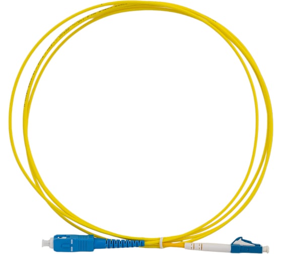 Патч-корд Hyperline FC-S2-9-LC/UR-SC/UR-H-2M-LSZH-YL волоконно-оптический (шнур) SM 9/125 240121