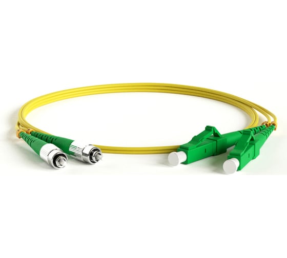 Патч-корд Hyperline FC-D2-9-FC/AR-LC/AR-H-1M-LSZH-YL волоконно-оптический (шнур) SM 9/125 27833 1
