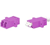 Оптический проходной адаптер Hyperline FA-P11Z-DLC/DLC-N/WH-MG LC-LC, MM (OM4), duplex 448022