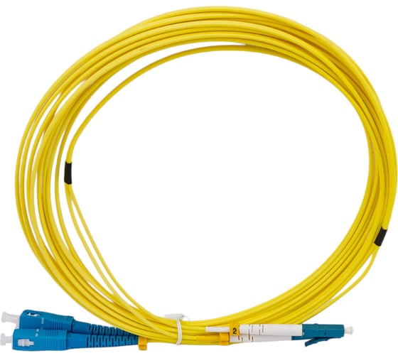 Патч-корд Hyperline FC-D2-9-LC/UR-SC/UR-H-5M-LSZH-YL волоконно-оптический (шнур) SM 9/125 28390