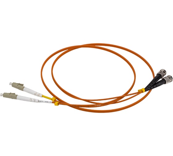 Волоконно-оптический патч-корд Hyperline FC-D2-50-LC/PR-ST/PR-H-1M-LSZH-OR (шнур) MM 50/125 27933
