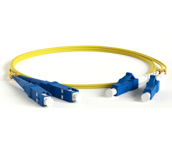 Патч-корд Hyperline FC-D2-9-LC/UR-SC/UR-H-15M-LSZH-YL волоконно-оптический (шнур) SM 9/125 45681