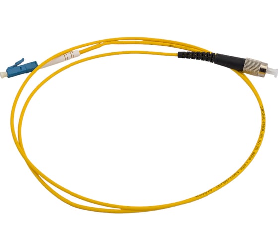 Патч-корд Hyperline FC-S2-9-FC/UR-LC/UR-H-1M-LSZH-YL волоконно-оптический (шнур) SM 9/125 243763