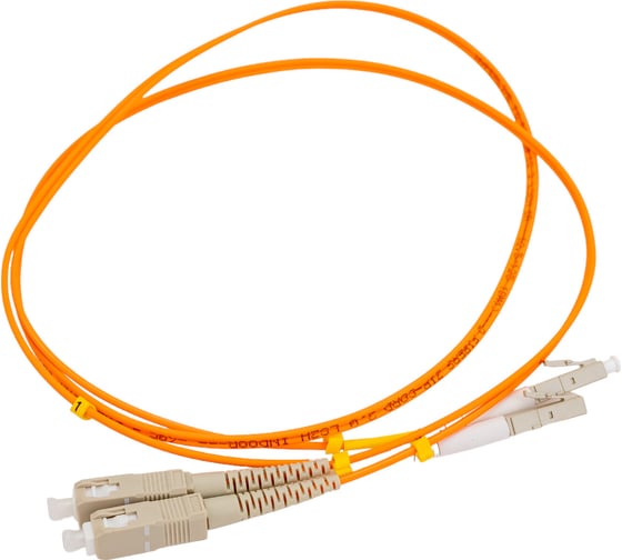 Патч-корд Hyperline FC-D2-62-LC/PR-SC/PR-H-1M-LSZH-OR волоконно-оптический (шнур) MM 62.5/12 28353