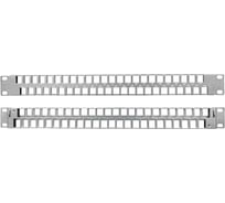 Модульная патч-панель Hyperline PPBLHD-19-48S-SH-RM 19", 48 портов, Flat Type, 1U, для экран 37884