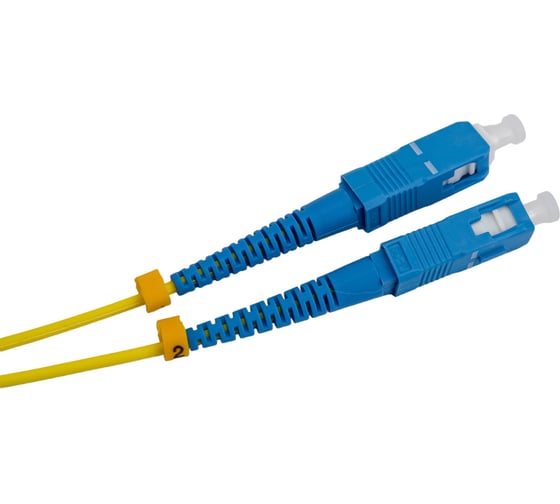 Патч-корд Hyperline FC-D2-9-SC/UR-SC/UR-H-2M-LSZH-YL волоконно-оптический (шнур) SM 9/125 (OS2), SC/UPC-SC/UPC, 2.0 мм, duplex, LSZH, 2 м 238501