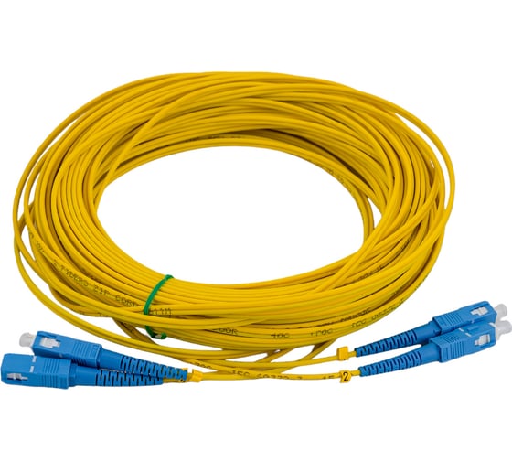 Патч-корд Hyperline FC-D2-9-SC/UR-SC/UR-H-20M-LSZH-YL волоконно-оптический (шнур) SM 9/125 238506