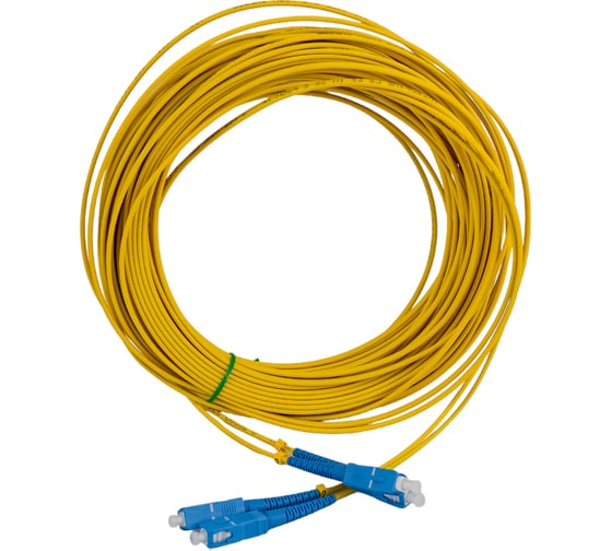Патч-корд Hyperline FC-D2-9-SC/UR-SC/UR-H-20M-LSZH-YL волоконно-оптический (шнур) SM 9/125 238506