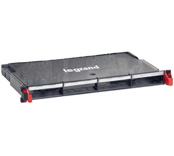 Полка оптическая Legrand неукомплектованная, выдвижная, модульная, для установки оптических вставок - 19'' - 1U 032100 1