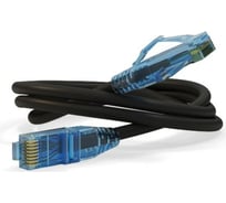 Патч-корд Hyperline PC-LPM-UTP-RJ45-RJ45-C6-0.5M-LSZH-BK U/UTP, Cat.6 (100% Fluke Component Tested), LSZH, 0.5 м, черный 30820