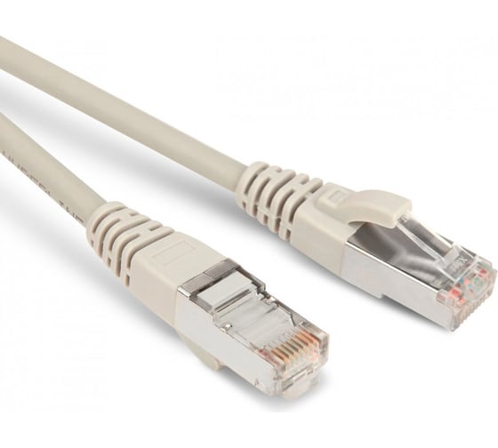 Патч-корд Hyperline PC-LPM-STP-RJ45-RJ45-C5e-10M-LSZH-GY F/UTP, экранированный, Cat.5e (100% Fluke Component Tested), LSZH, 10 м, серый 42344 1