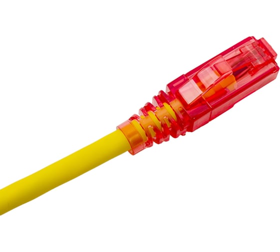 Патч-корд Hyperline PC-LPM-UTP-RJ45-RJ45-C5e-5M-LSZH-YL U/UTP, Cat.5е 100% Fluke Component 229966