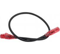 Патч-корд Hyperline PC-LPM-UTP-RJ45-RJ45-C5e-0.5M-LSZH-BK U/UTP, Cat.5e 100% Fluke Component 229950