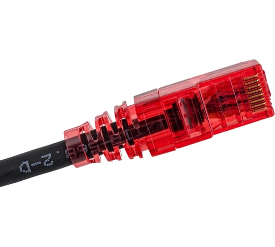 Патч-корд Hyperline PC-LPM-UTP-RJ45-RJ45-C5e-0.5M-LSZH-BK U/UTP, Cat.5e 100% Fluke Component 229950