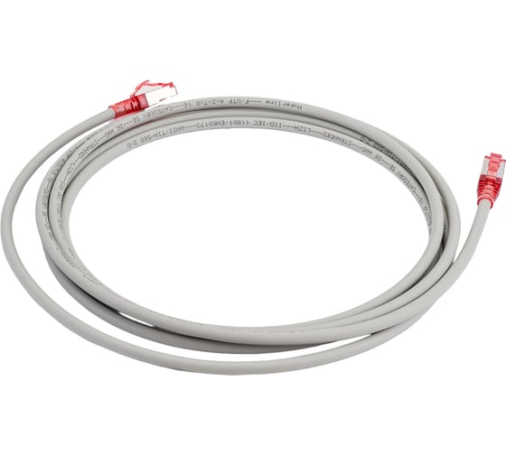 Патч-корд Hyperline PC-LPM-STP-RJ45-RJ45-C5e-3M-LSZH-GY F/UTP, экранированный, Cat.5e 42338