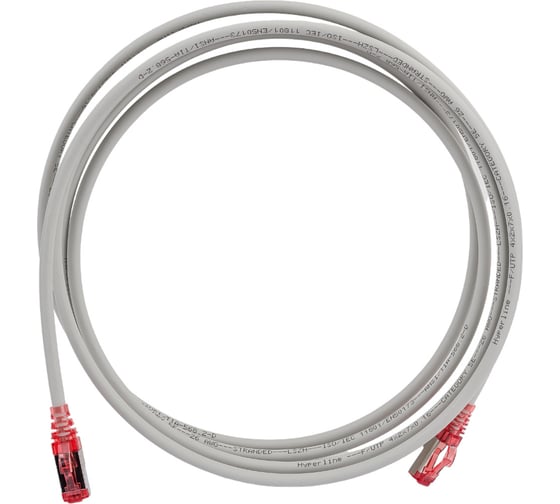 Патч-корд Hyperline PC-LPM-STP-RJ45-RJ45-C5e-3M-LSZH-GY F/UTP, экранированный, Cat.5e 42338