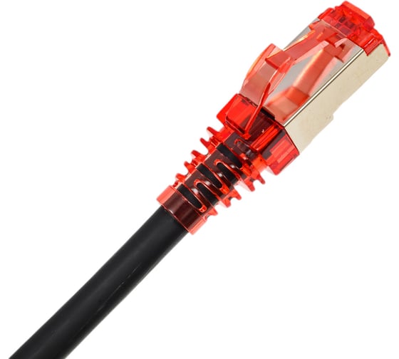 Патч-корд Hyperline PC-LPM-STP-RJ45-RJ45-C5e-1M-LSZH-BK F/UTP, экранированный, Cat.5е (100% Fluke Component Tested), LSZH, 1 м, черный 30960