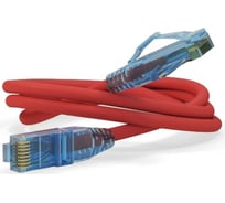 Патч-корд Hyperline PC-LPM-UTP-RJ45-RJ45-C6-0.3M-LSZH-RD U/UTP, Cat.6 (100% Fluke Component Tested), LSZH, 0.3 м, красный 230192