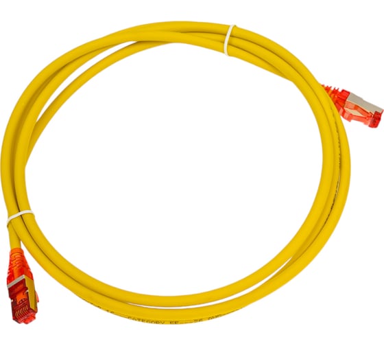 Патч-корд Hyperline PC-LPM-STP-RJ45-RJ45-C5e-2M-LSZH-YL F/UTP, экранированный, Cat.5e 100% Fluke Component 230103