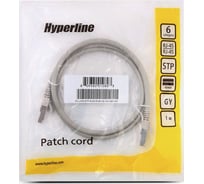 Патч-корд Hyperline PC-LPM-STP-RJ45-RJ45-C6-1M-LSZH-GY F/UTP, экранированный, Cat.6 42373