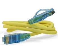 Патч-корд Hyperline PC-LPM-UTP-RJ45-RJ45-C6-1.5M-LSZH-YL U/UTP, Cat.6 (100% Fluke Component Tested), LSZH, 1.5 м, желтый 230226