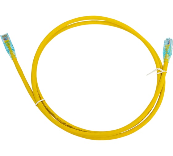 Патч-корд Hyperline PC-LPM-UTP-RJ45-RJ45-C6-1.5M-LSZH-YL U/UTP, Cat.6 (100% Fluke Component Tested), LSZH, 1.5 м, желтый 230226
