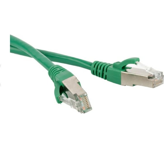 Патч-корд Hyperline PC-LPM-STP-RJ45-RJ45-C5e-3M-LSZH-GN F/UTP, экранированный, Cat.5е (100% Fluke Component Tested), LSZH, 3 м, зеленый 230104 1