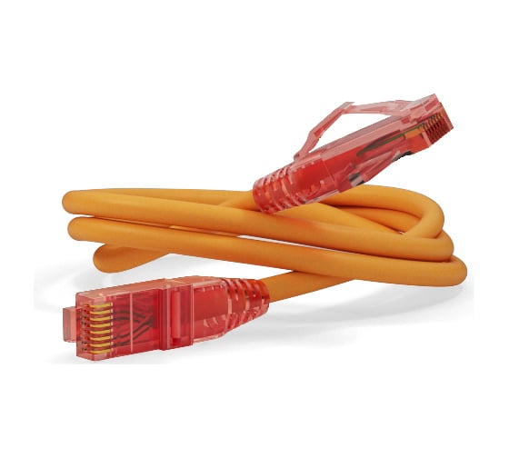 Патч-корд Hyperline PC-LPM-UTP-RJ45-RJ45-C5e-0.5M-LSZH-OR U/UTP, Cat.5е (100% Fluke Component Tested), LSZH, 0.5 м, оранжевый 30855 1