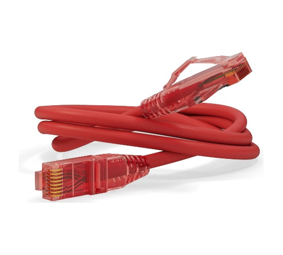 Патч-корд Hyperline PC-LPM-UTP-RJ45-RJ45-C5e-5M-LSZH-RD U/UTP, Cat.5е 100% Fluke Component 30928