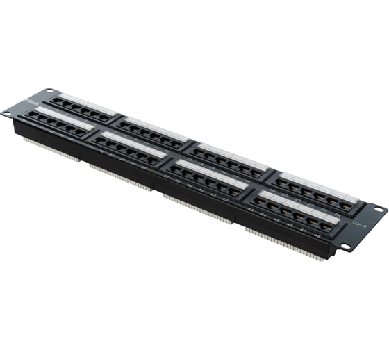 Патч-панель Filum 19, 2U, Cat 6, 48 портов RJ45 (8p8c), неэкранированная, Dual IDC (110/KRONE) FL-PP-6C48U2 1