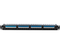 Патч-панель Filum 19, 1U, Cat 6, 24 порта RJ45 (8p8c), неэкранированная, Dual IDC (110/KRONE) FL-PP-6C24U1